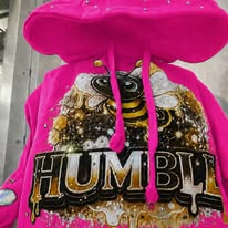 Hot pink Be Humble hoodie
